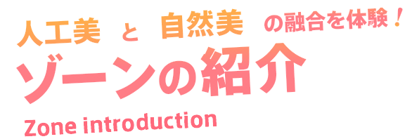 人工美と自然美の融合を体験ゾーンの紹介