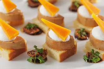 あん肝とミモレット　バルサミコソース